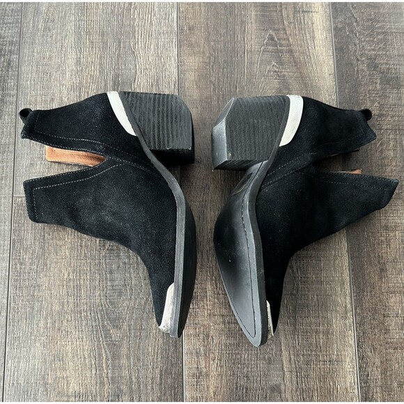 Jeffrey Campbell Boots Women's 6.5 Black Suede Cromwell Ankle Booties Western - Picture 2 of 8